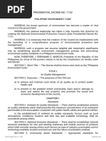 Presidential Decree No. 1152 Philippine Environment Code