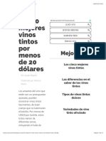 Los 10 Mejores Vinos Tintos Por Menos de 20 Dólares