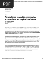 Para Evitar Un Escándalo Empresarial, Acostumbre A Sus Empleados A Hablar