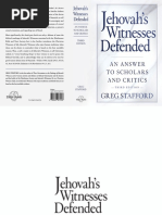 Jehovah's Witnesses Defended: An Answer To Scholars and Critics, Greg Stafford Takes Up The Familiar Defense