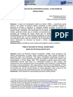 11 - Políticas Públicas de Assistência Social o Que Dizem As