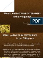 Small and Medium Enterprises in The Philippines: Prepared By: Jo B. Bitonio Philippines