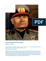 Benito Mussolini Biography