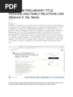 Articles 1-36 PRELIMINARY TITLE Persons and Family Relations Law (Melencio S. Sta. Maria)