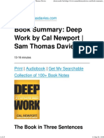 Book Summary - Deep Work by Cal Newport - Sam Thomas Davies