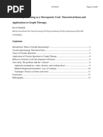 Circular Questioning As A Therapeutic To