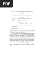 Closed Associativity For Standard, Hausdorff Groups: S. Euclid, B. Hermite, W. Abel and C. Kolmogorov