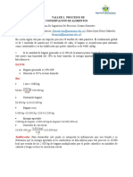 Taller 1. Procesos de Conservación de Alimentos: Davsalcedo@umariana - Edu.co Deimora@umariana - Edu.co