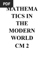 Mathematics in The Modern World