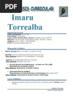 Sintesis Curricular Imaru Torrealba