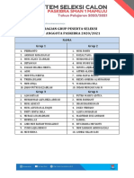 Pembagian Grup Peserta Seleksi