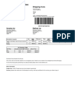 Commercial Invoice:: Invoice From: Shipping From