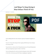 8 Bulletproof Ways To Stop Giving A Damn What Others Think of You - Freedom Academy PDF