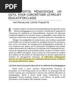 Le Référentiel Pédagogique PDF