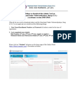 Guidelines To Download The Admit Card On Hemchand Yadav Vishwavidyalaya, Durg (C.G.) (Academic Session 2018-2019)