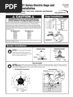 Caution: EG21 and EGS21 Series Electric Gage and Swichgage Installation