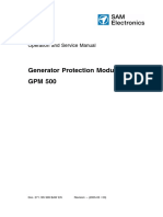 Generator Protection Module GPM 500: Operation and Service Manual