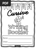 Y3 Cursive Writing Booklet