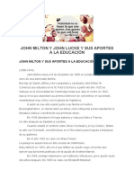 Jhon Milton y John Locke en La Educación