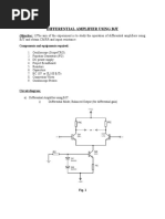 Differential Amplifier Using BJT