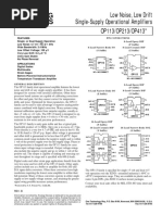 Low Noise, Low Drift Single-Supply Operational Amplifiers OP113/OP213/OP413