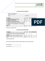 Lista de Cotejo Ejercicios