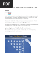 Hotel Star Rating Guide