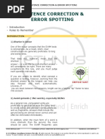 Sentence Correction & Error Spotting: - Introduction - Rules To Remember