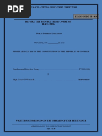 Team Code - R - 430 Before The Hon'Ble High Court of Wakanda: W.P. (C) N - 2020