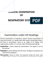 Clinical Examination of Respiratory System