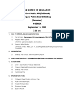 Regular Board Meeting Agenda Package - September 15, 2020