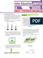 Trabajo Mecánico y Potencia Mecánica para Quinto Grado de Secundaria