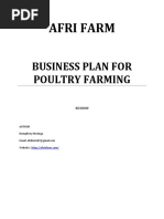 Afri Farm: Business Plan For Poultry Farming