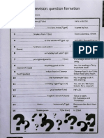 12C GRAMMAR Revision: Question Formation: O Write Questions For The Answers