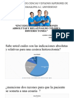 Encuesta Sobre Indicaciones Absolutas y Relativas de Cesárea Histerectomía