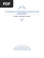 Actividad Integradora. Solicitud de Suspensión