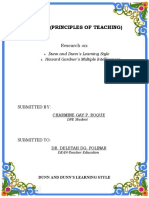 Dpe 103 (Principles of Teaching) : Research On