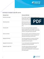 IB Economics Glossary of Terms