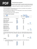 Mini-Mental Status Examination - CGA