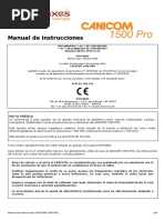 Instrucciones Canicom 1500 Pro ManualEspañol