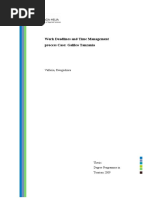 Work Deadlines and Time Management Process Case: Galileo Tanzania