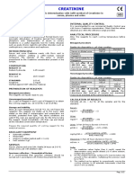 Creatinine: Prepare The Required Quantity of Working Reagent For The Analytical Session