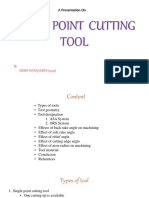 Single Point Cutting Tool: A Presentation On