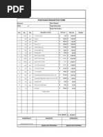 Purchase Requisiton Form: Requestor: Date of Request: PR No: Target Delivery Date