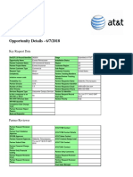 Opportunity Details - 6/7/2018: Key Request Data