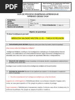 11°1 - Tarea de Religion Parabola Delos Talentos - Arboleda Milton