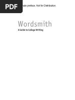 Wordsmith: Sample Preface. Not For Distribution