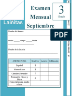 3er Grado - Examen Mensual Septiembre (2020-2021)