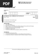 ICT 2020 May June THEORY PAPER IGCSE