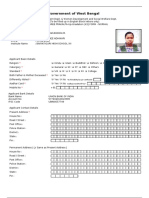 Government of West Bengal: % of Disability (As Per Certificate) Aadhaar Card No (If Yes)